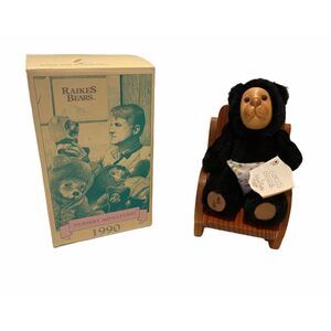 Raikes Vintage 1990 Robbie and Rocking Chair Nursery Miniatures Collectible Bear